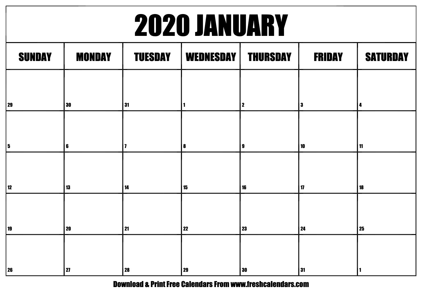 January 2020 Calendar Printable - Fresh Calendars-January 2020 Calendar Xl