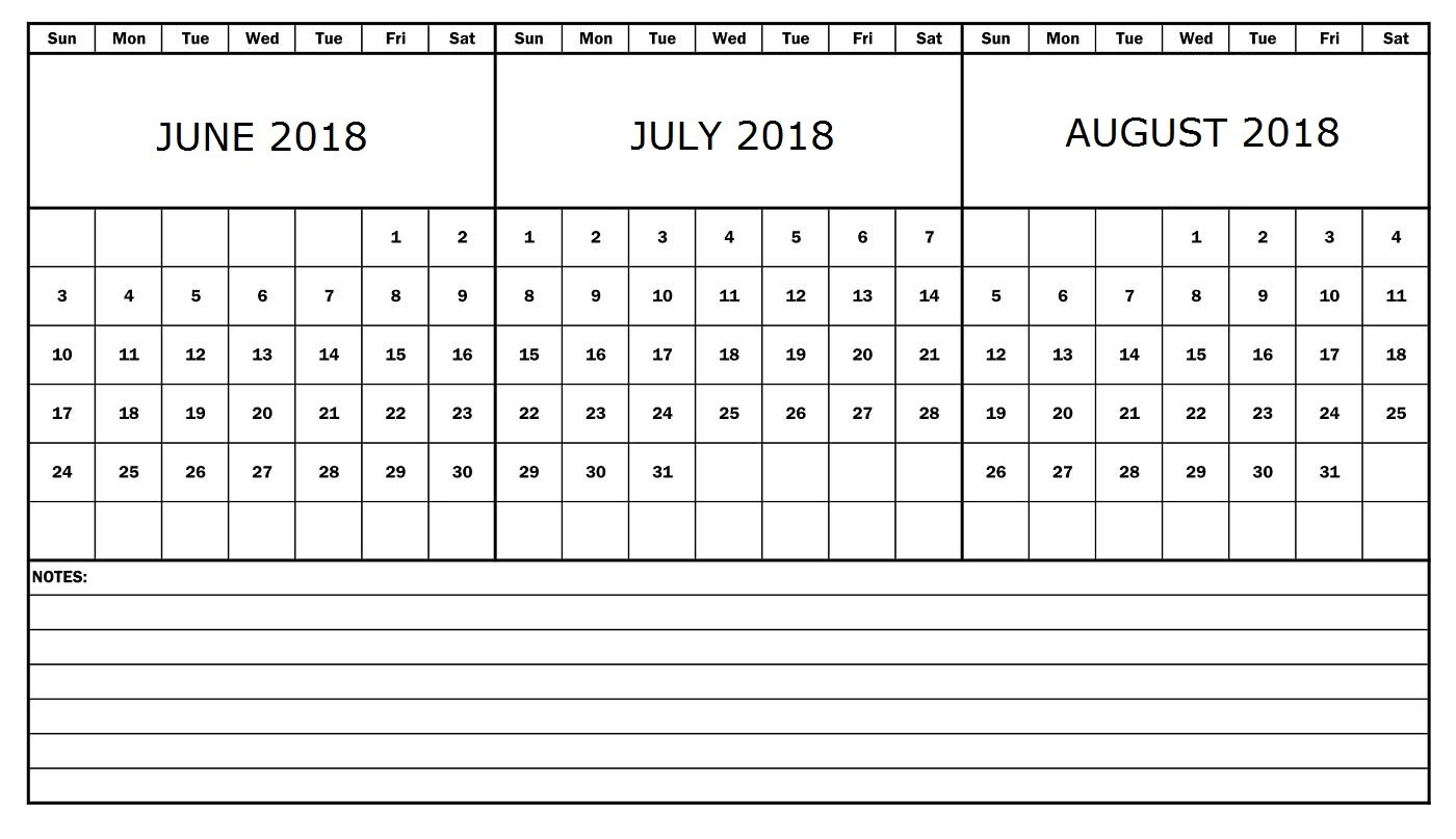 July August 2018 Calendar Printable Template Free Download-July And August Blank Schedule