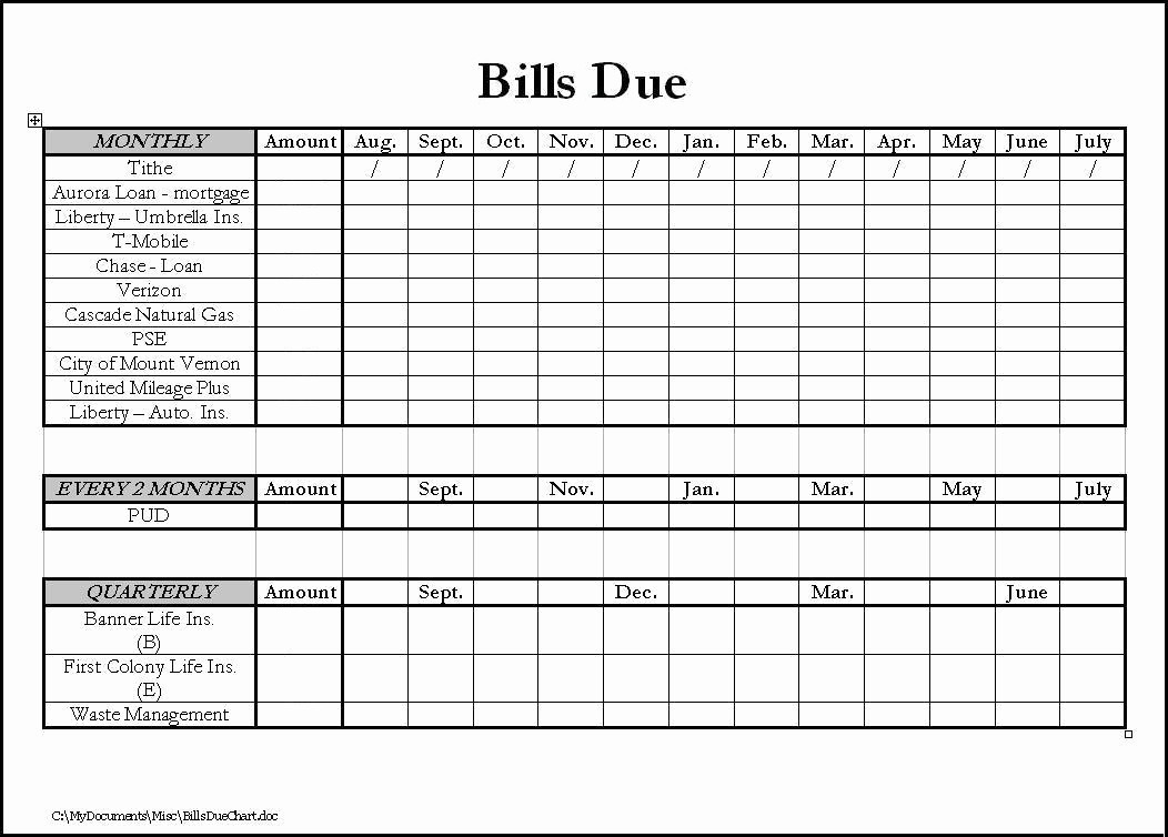 Keeping Track Of Bills Excel Of Spreadsheet To Keep Track-Keep Track Of Bills Template