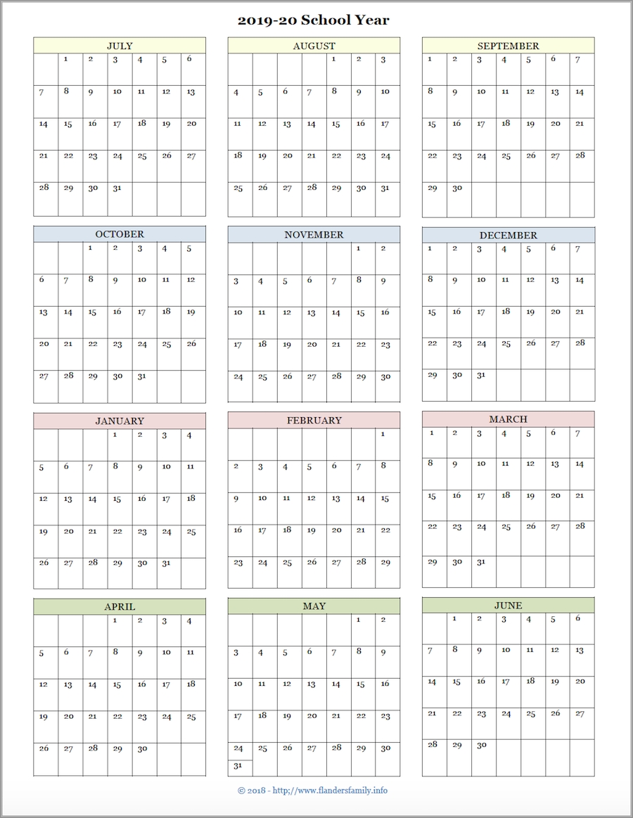 Mailbag Monday: More Academic Calendars (2019-2020-Blank Printable Calendar 2020 20 School Year