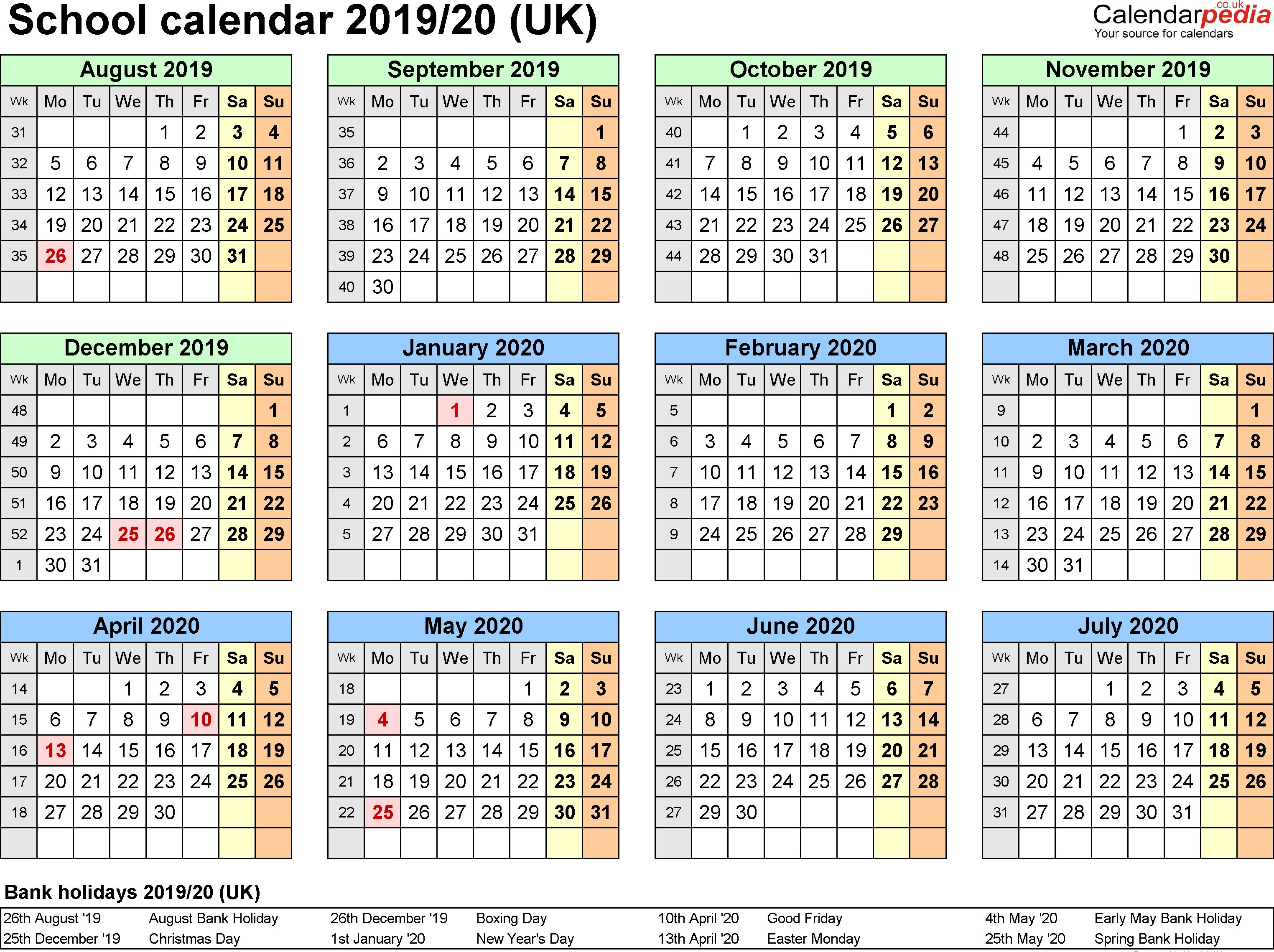 May-2019-Calendar-With-Holidays-Uk-November-2019-Calendar-Calendar School Holidays 2020 Sa Printable