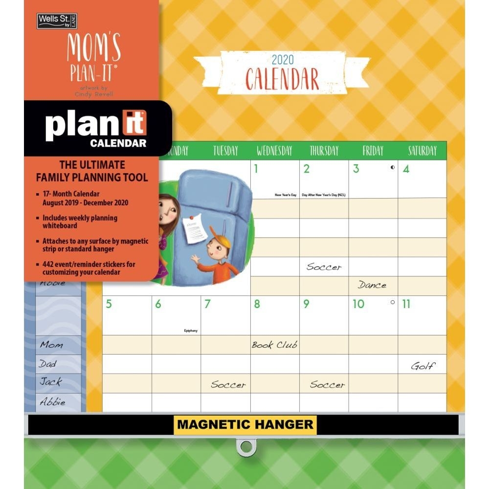 Moms Plan It Plus 2020 Wall Calendar-Monthly Calendar With Time Slots 2020