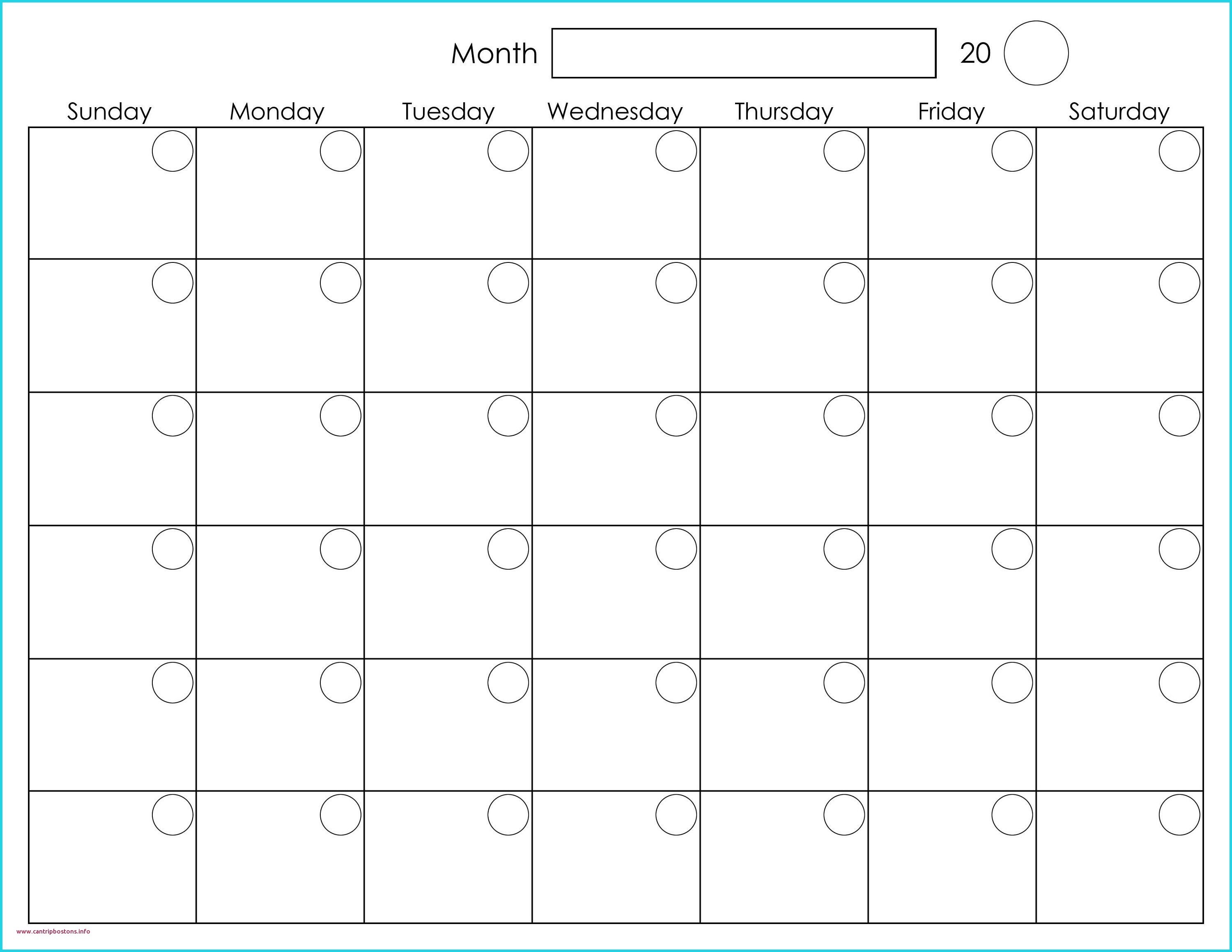Month At A Glance Blank Calendar Template Lovely Printable-Blank Month At A Glance Printable Calendar