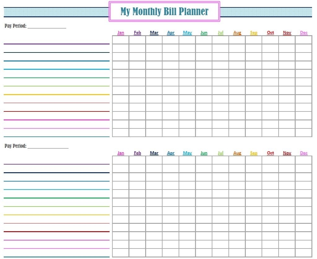 Monthly Bill Log Template Free Printable Monthly Bill-Downloadable Monthly Bill Chart