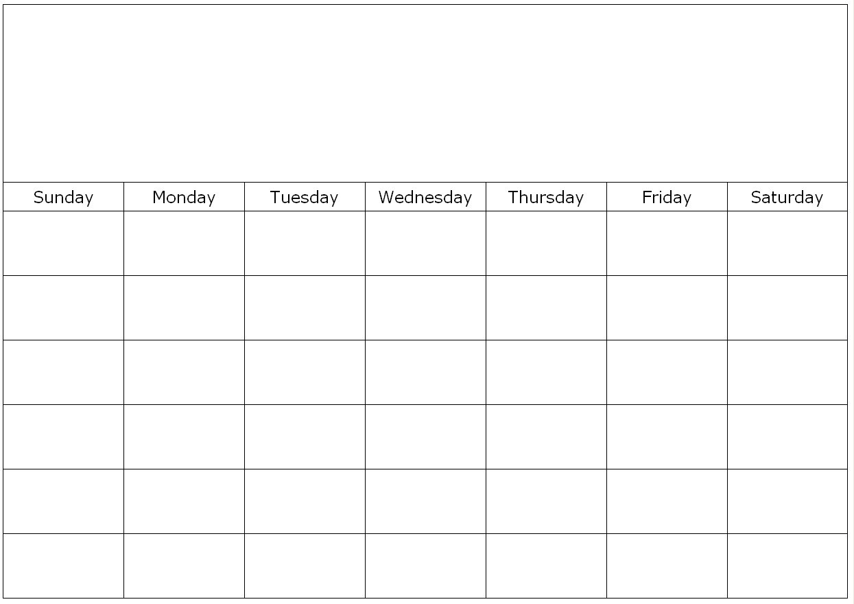Blank Calendar Page Monday To Friday Calendar Template Printable