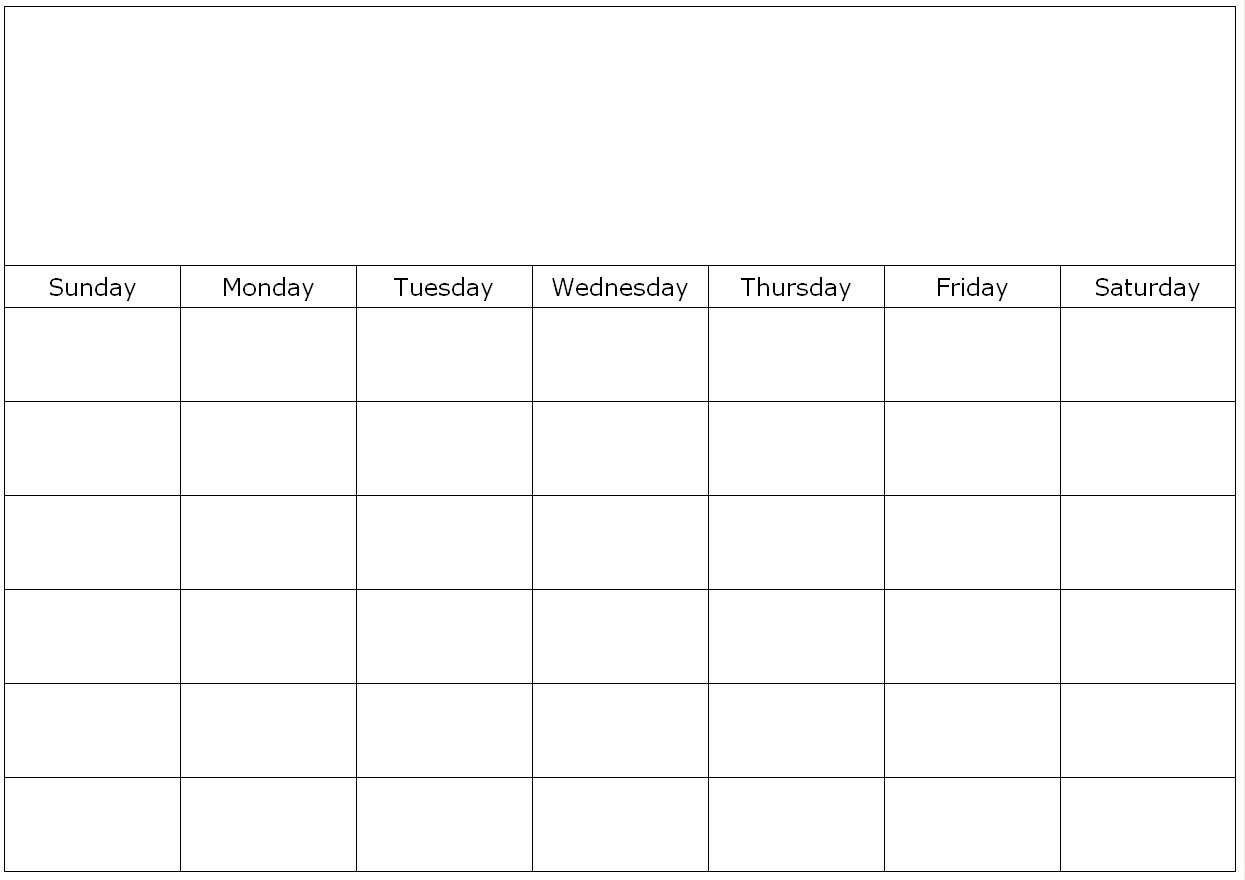 Blank Calendar Page Monday To Friday | Calendar Template Printable