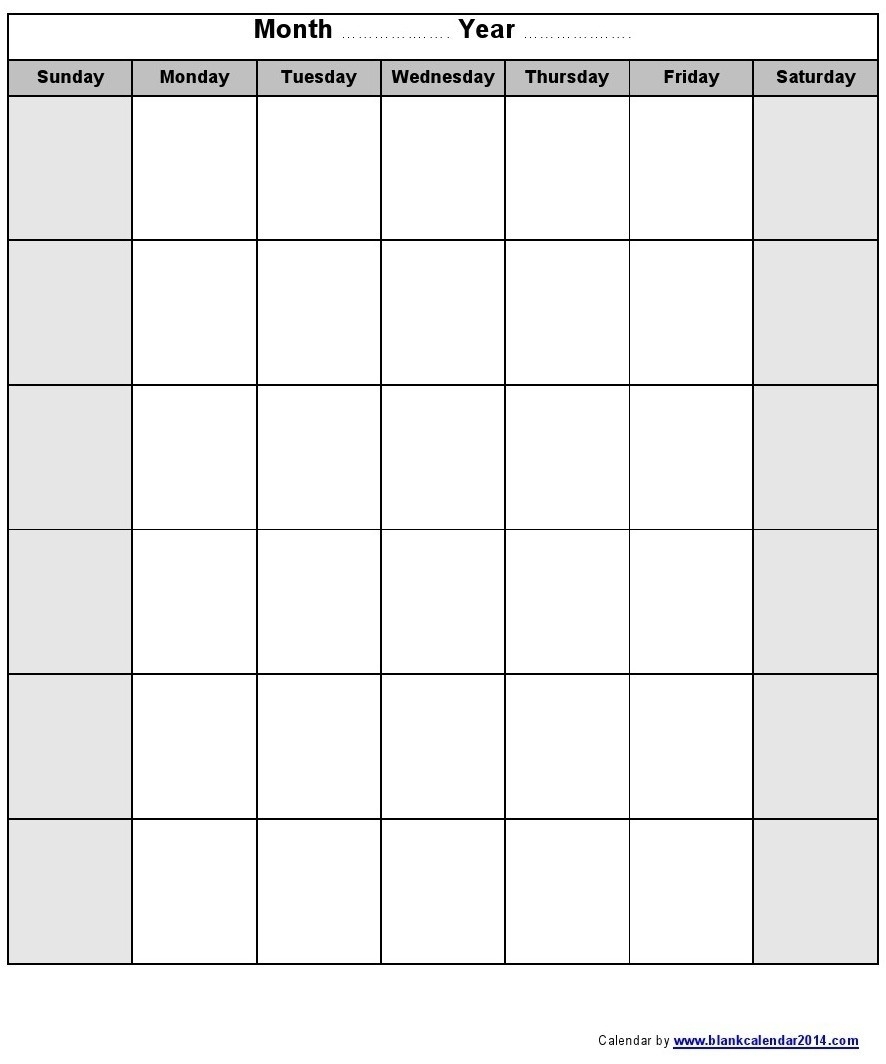 calendar monday to sunday monthly calendar template