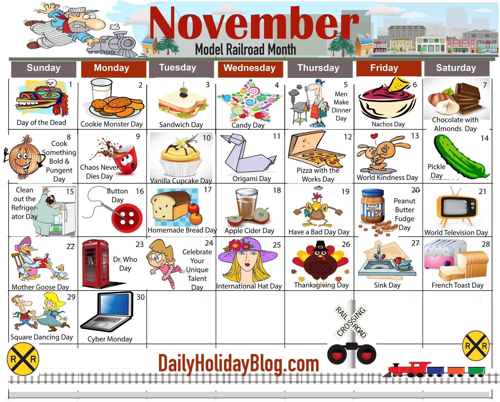 November Daily Holiday Calendar | New Holidays And-Calendar Holidays Special And Wacky Days