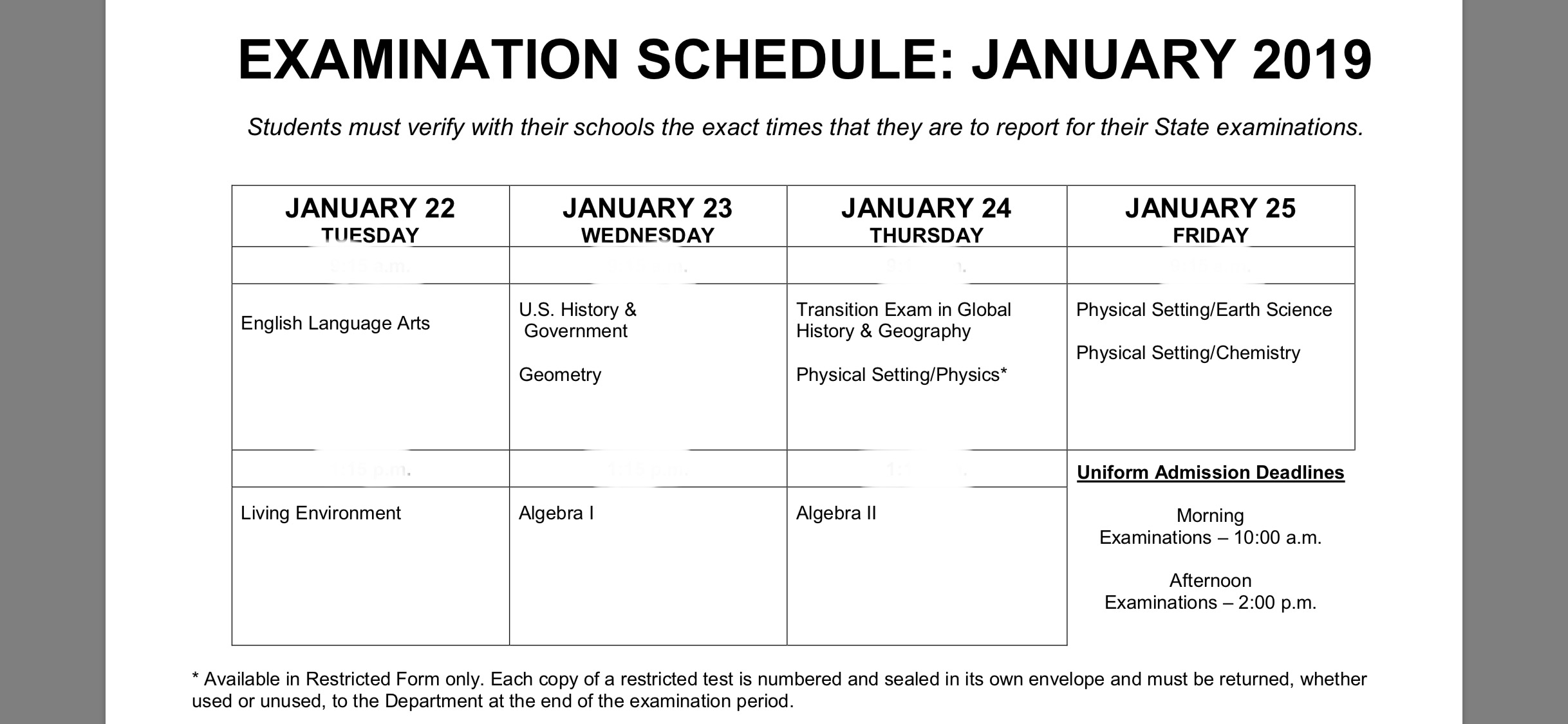 January 2020 Regents • Preview Answer Key Guidance 2021