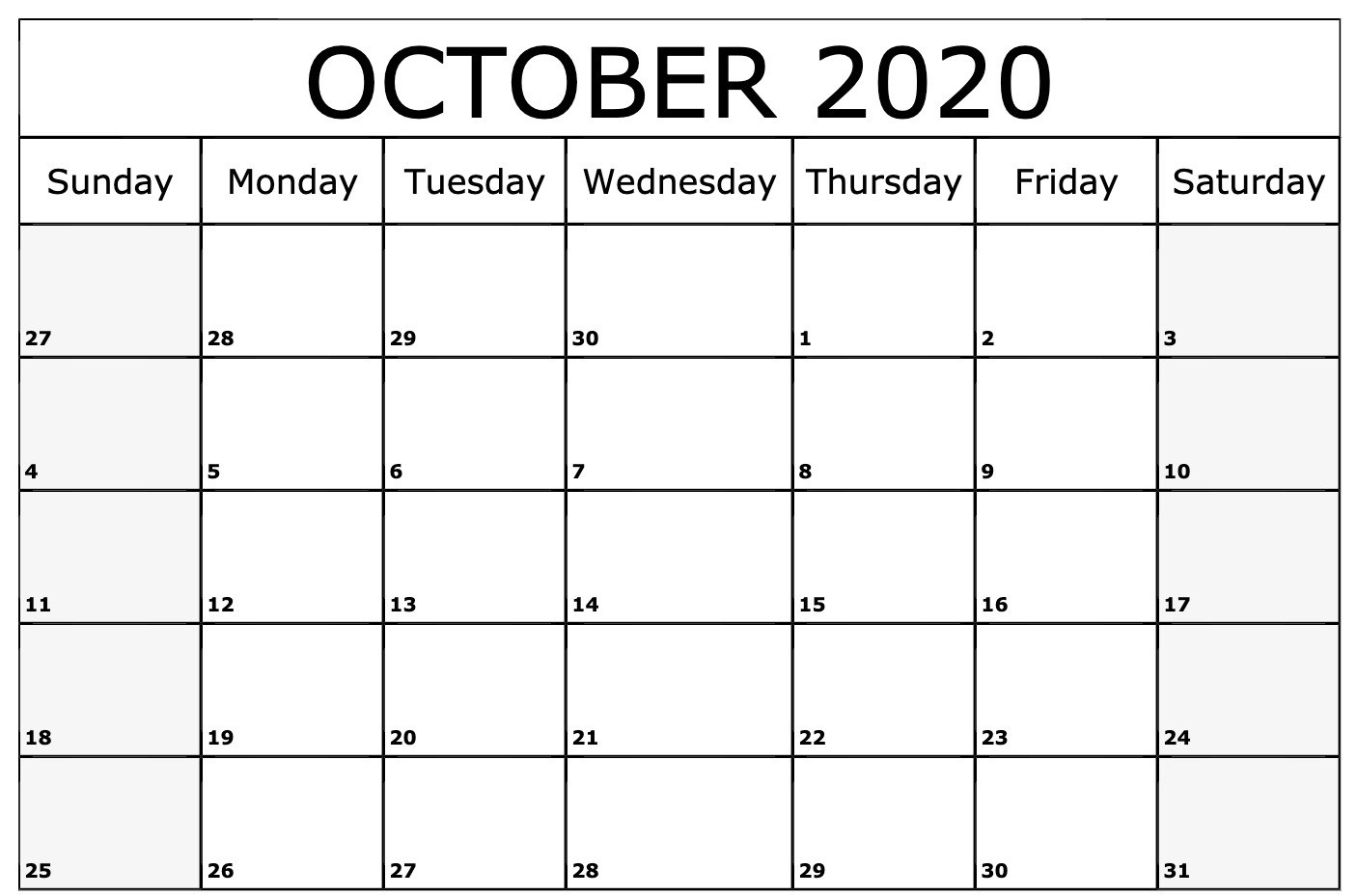 October Calendar 2020 | Calendar 2020-Jewish Holidays Printable Calendar October 2020