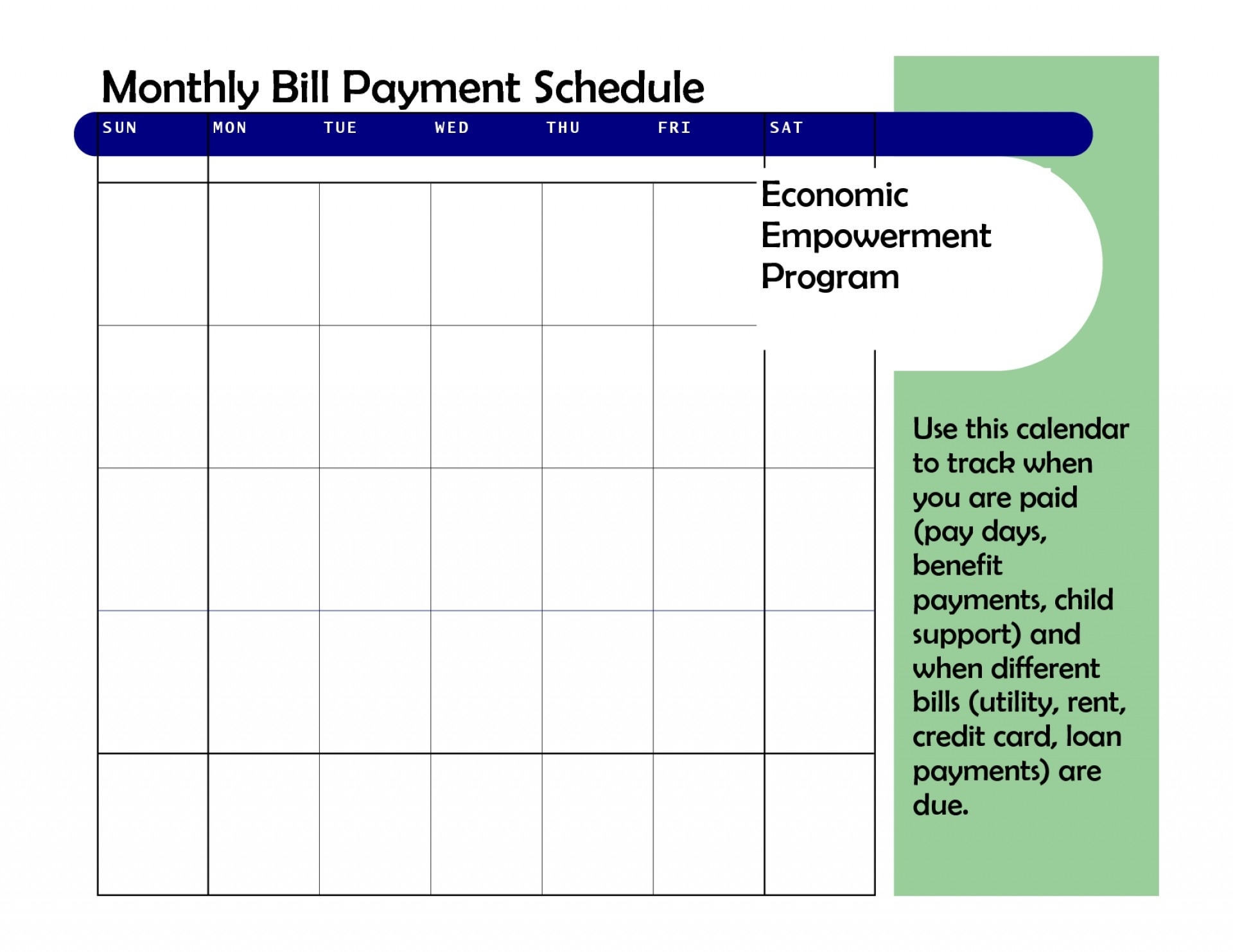 Payment Schedule Format Excel Sheet Sample Template Ideas-Monthly Bill Payment Calendar Template