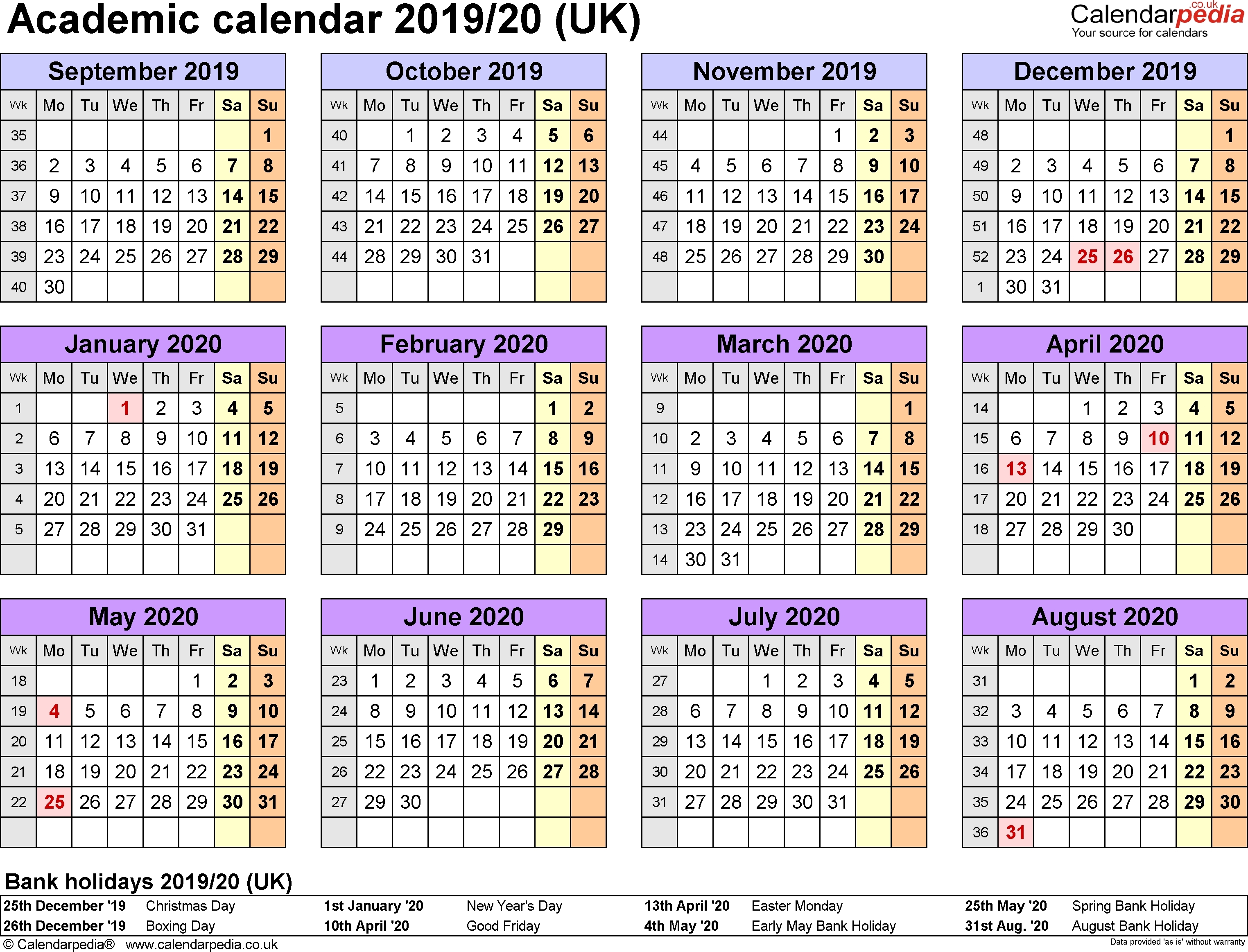 Perky 2020 Calendar Uk Bank Holidays • Printable Blank-2020 Calendar Including Bank Holidays