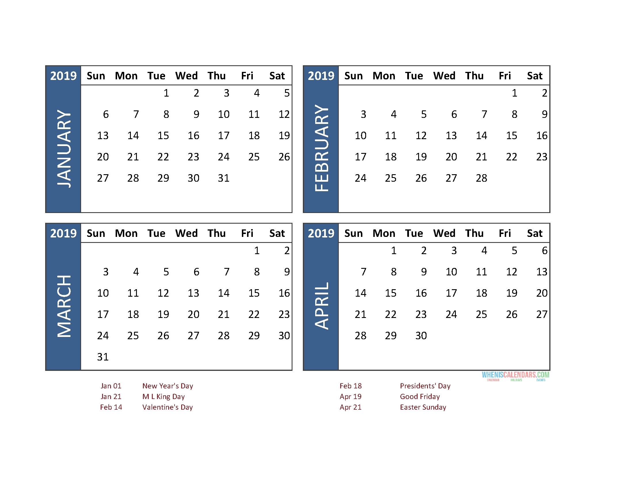 Print 4 Month Calendar One Page • Printable Blank Calendar-Blank Calendar 4 Months One Page