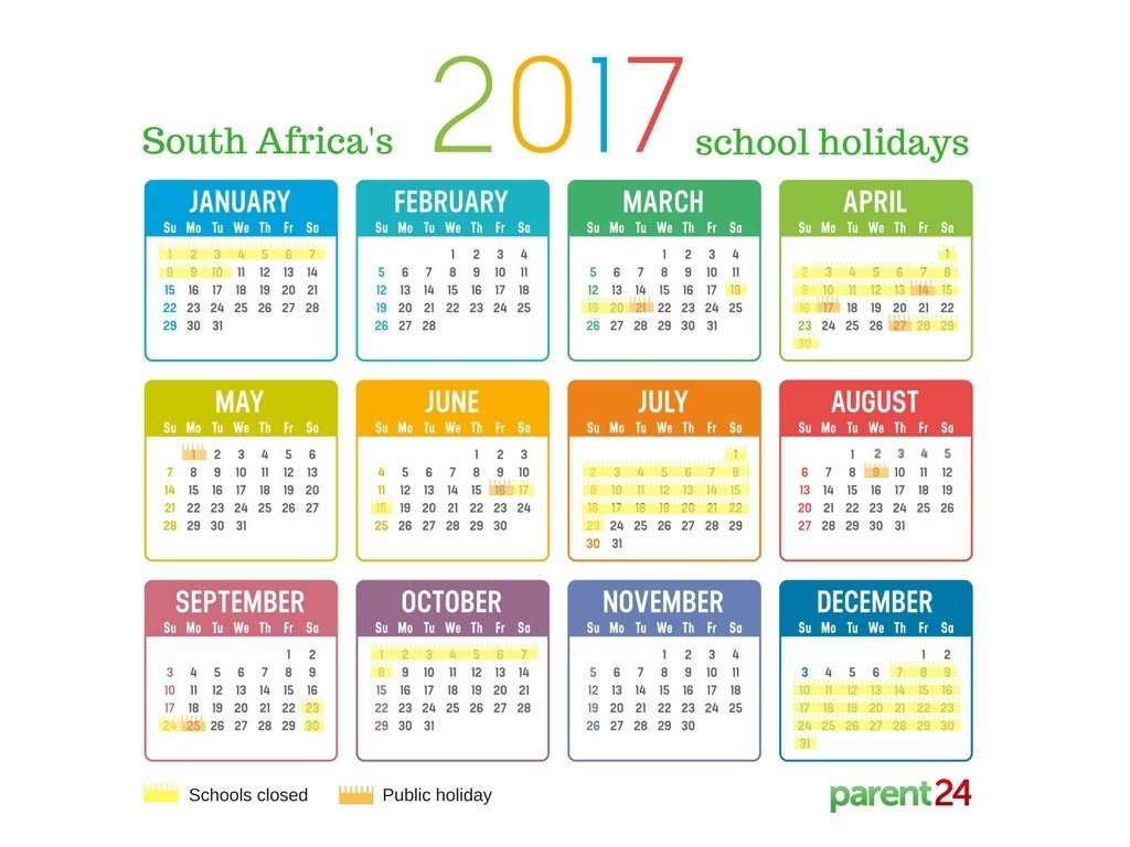 Printable: 2017 School Holidays In South Africa Calendar-Sa Calendar With Holidays