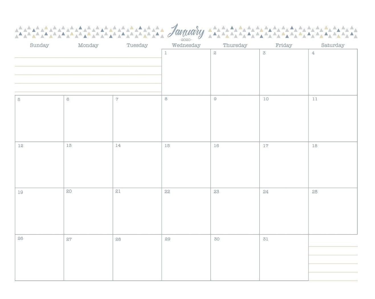 Printable 2020 Blank Calendar Templates | Calendar 2020-Blank Wp Form 2020