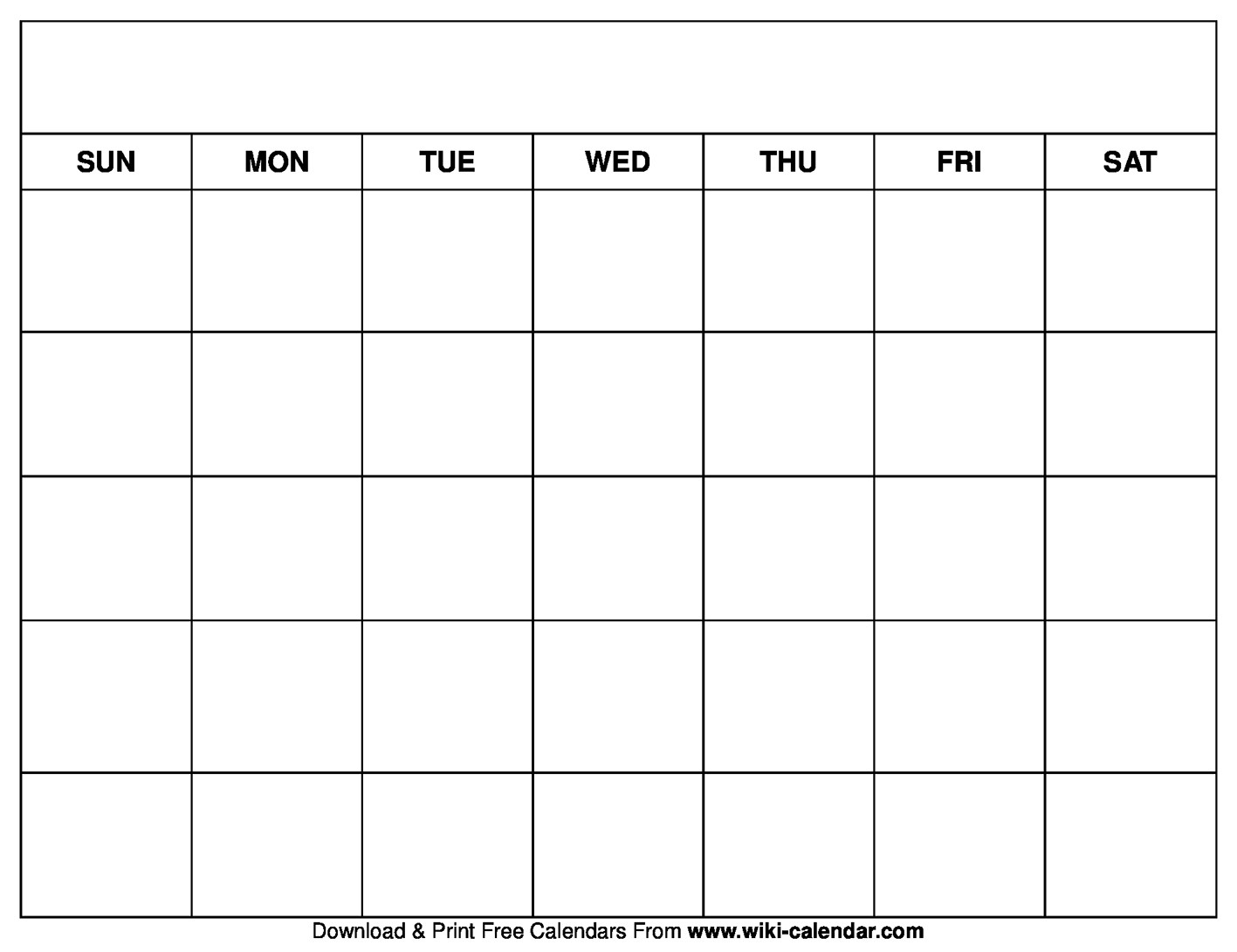 Printable Blank Calendar Templates-Blank Calendar To Fill In