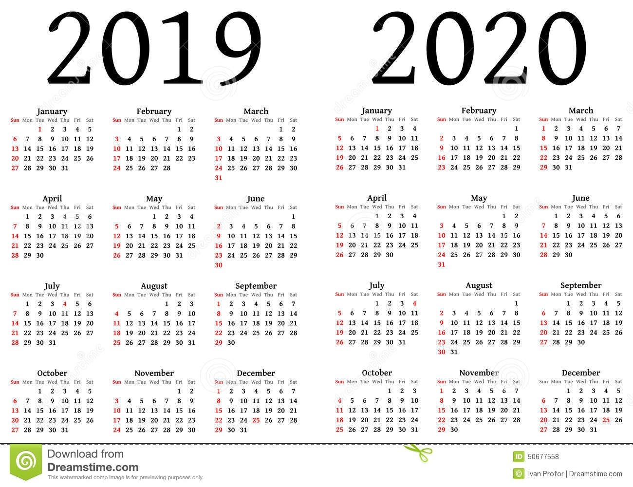 Printable Calendar For 2019 And 2020 | Printable Calendar 2019-2020 Printable Monthly Calendar 8 X 11