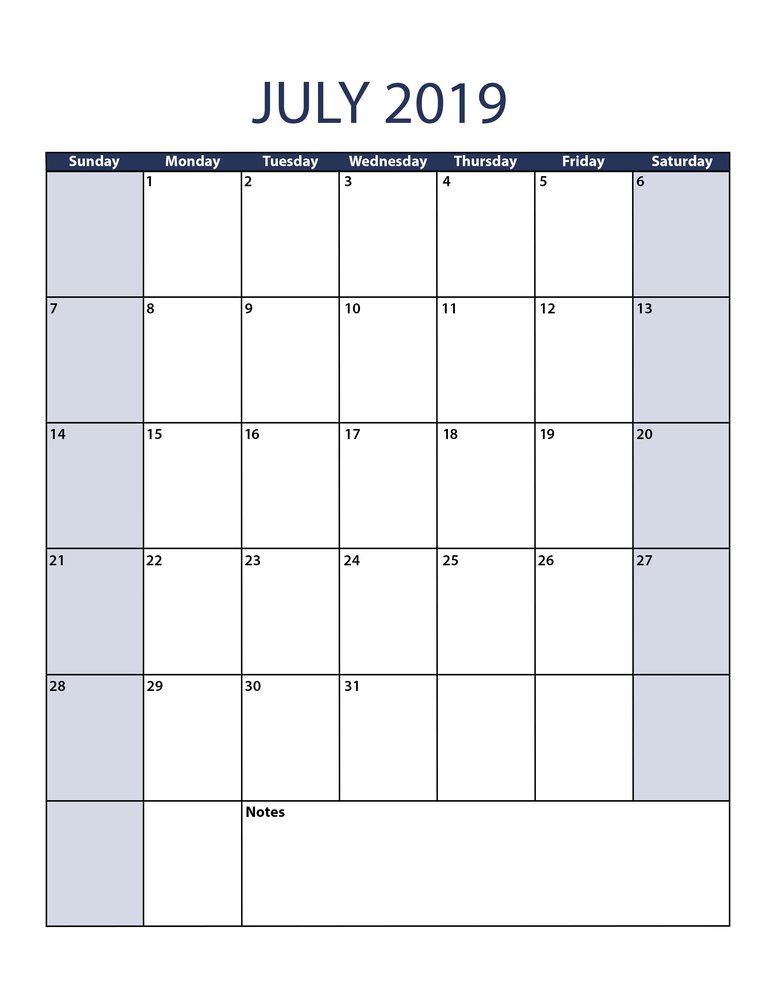 Printable Calendar July 2019-Printable Calendar With Jewish Holidays