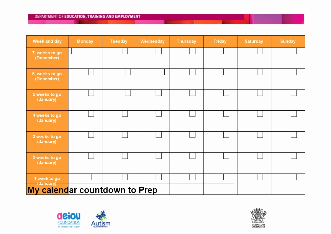 Printable Countdown Calendar Template Of Free Printable-Countdown Calendar Template Printable