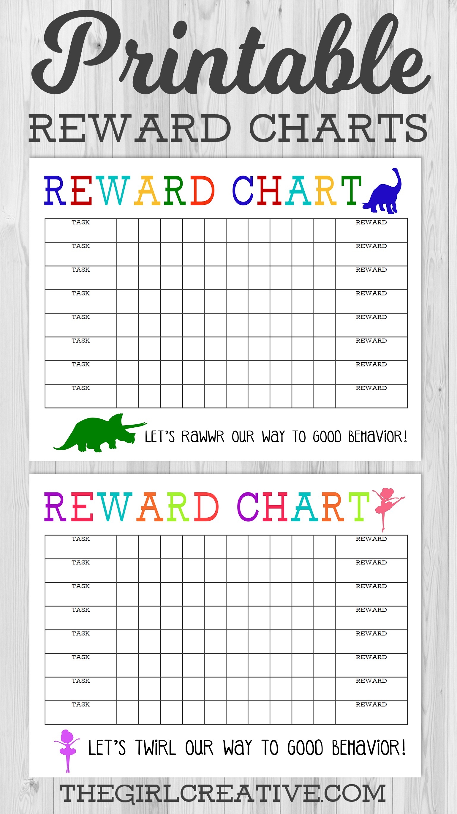 Printable Customizable Behavior Charts