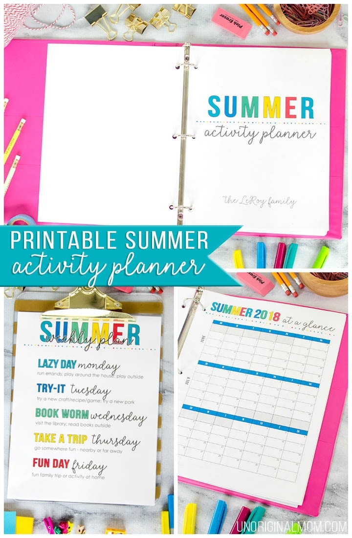 Printable Summer Planner + Free Summer Calendar - Unoriginal Mom-Summer Camp Calendar Template Blank