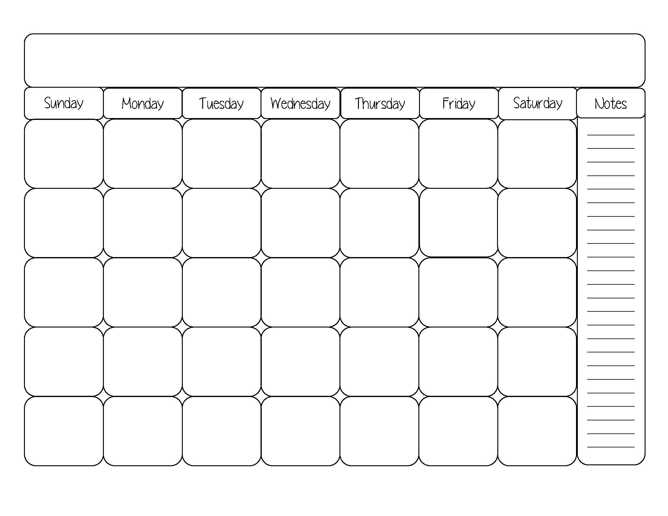 blank calender 31 days calendar template printable