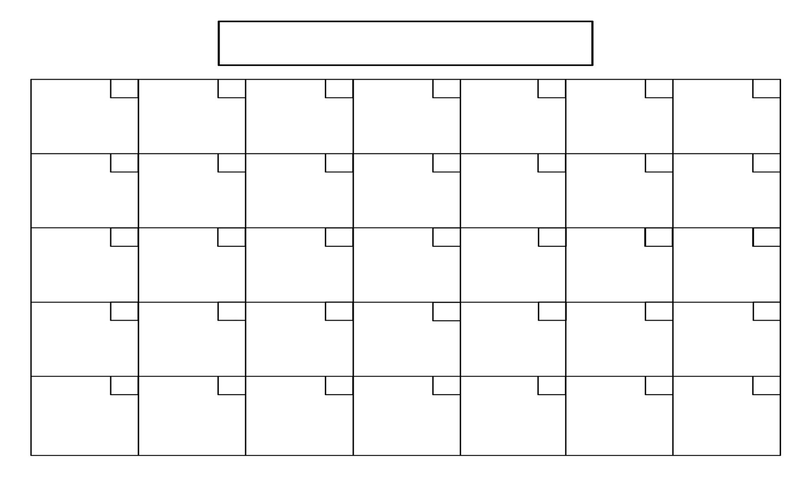 Remarkable Blank Calendar Without Dates • Printable Blank-Calendar No Dates Template