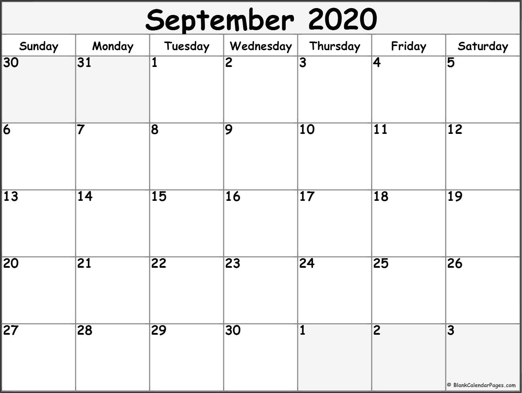 September 2020 Calendar | Free Printable Monthly Calendars-Google Calendar September 2020 Template