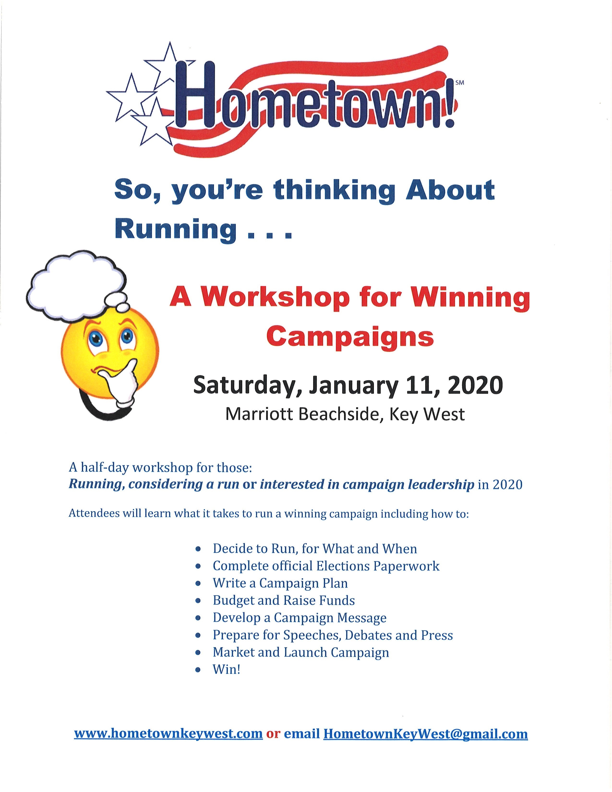 So, You&#039;re Thinking About Running: A Workshop For Winning-Key West Calendar January 2020