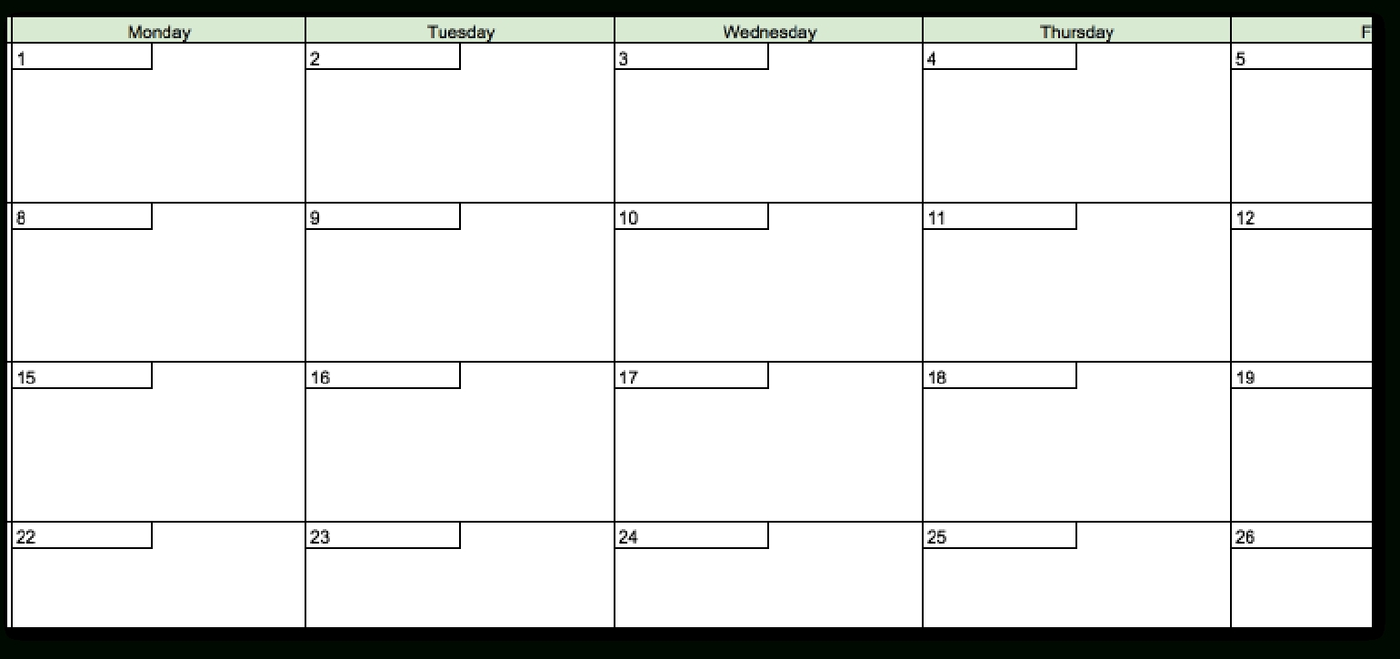 The Best 2019 Content Calendar Template: Get Organized All Year-Five Day Monthly Calendar For Word