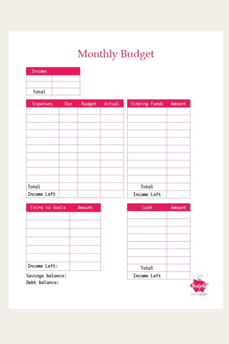 The Most Effective Free Monthly Budget Templates That Will-Free Printable Templates For Bills