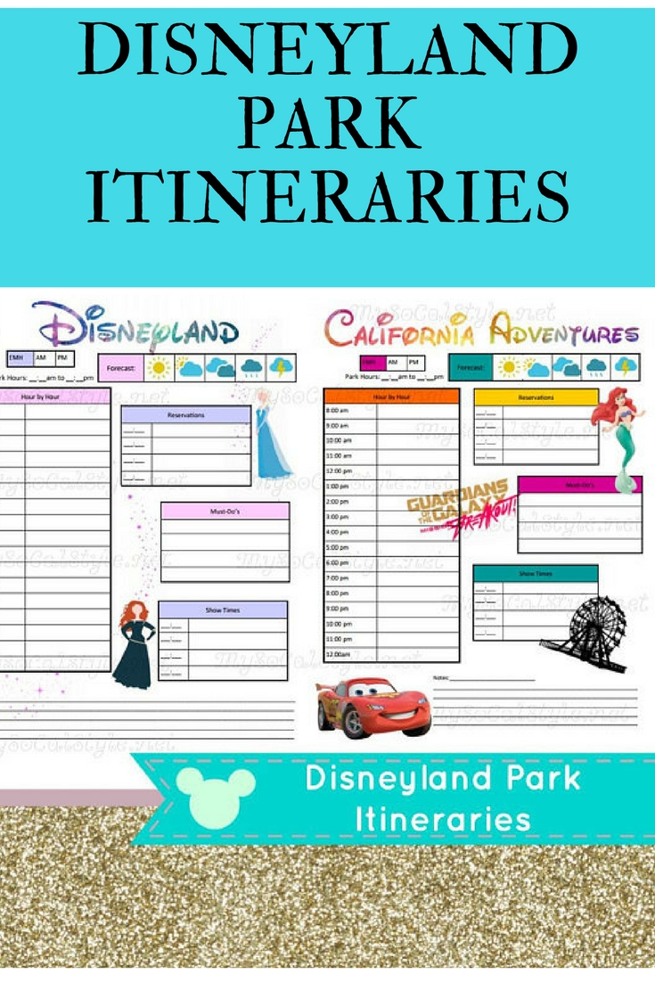 Tourist Visa Application Templates Travel Itinerary Template-Free Printable Disneyland Itinerary Template