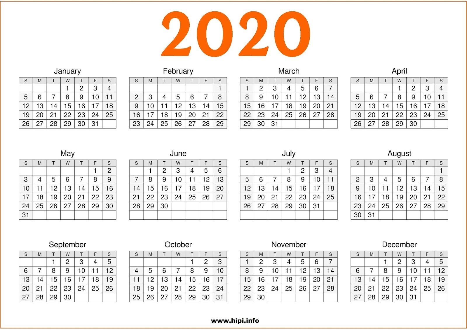 Twitter Headers / Facebook Covers / Wallpapers / Calendars-Free 2 Page Calendar Templates 2020