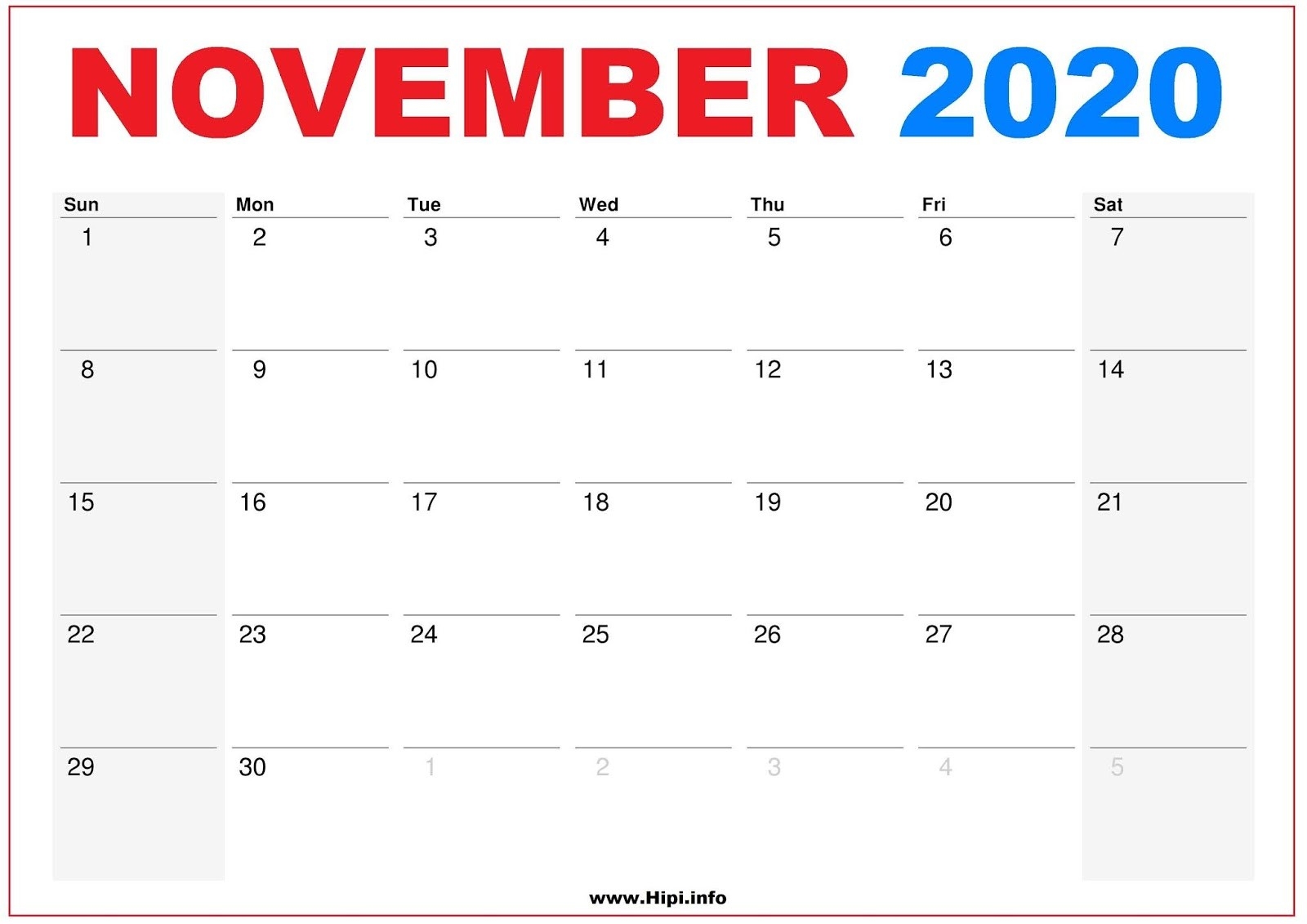 Twitter Headers / Facebook Covers / Wallpapers / Calendars-Monthly Calendar Monday -Sunday 2020 Printable Free