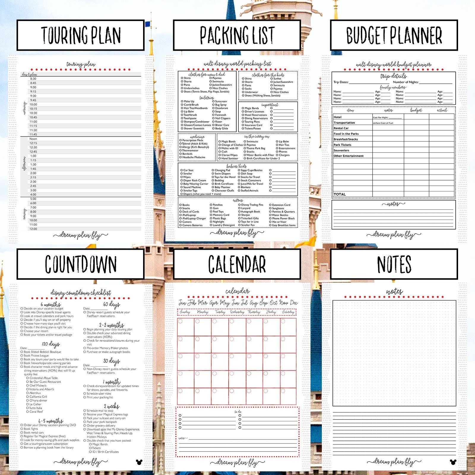 Ultimate Walt Disney World Planner Create Your Own Disney-Disney Week Blank Itinerary