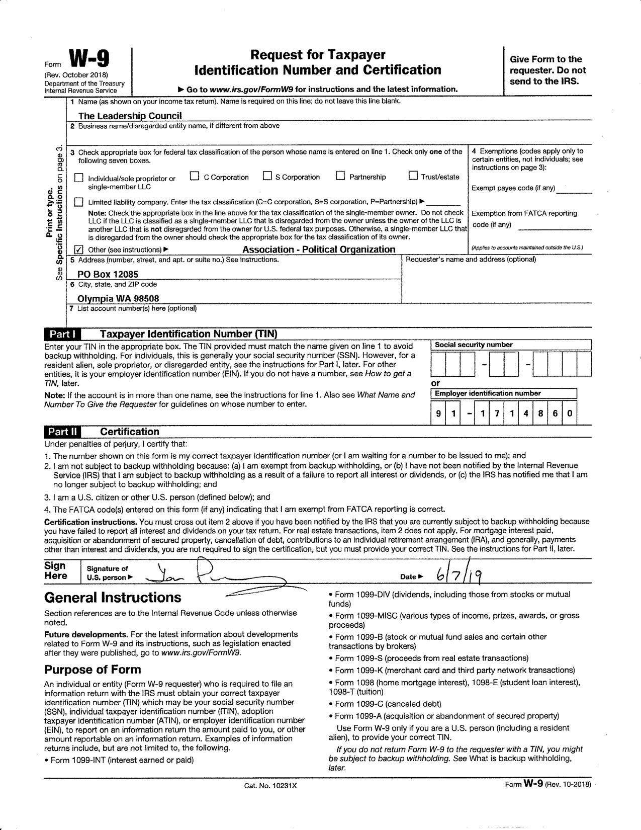 W9&#039;s | Senate Republican Campaign Committee-2020 Form W9 Blank