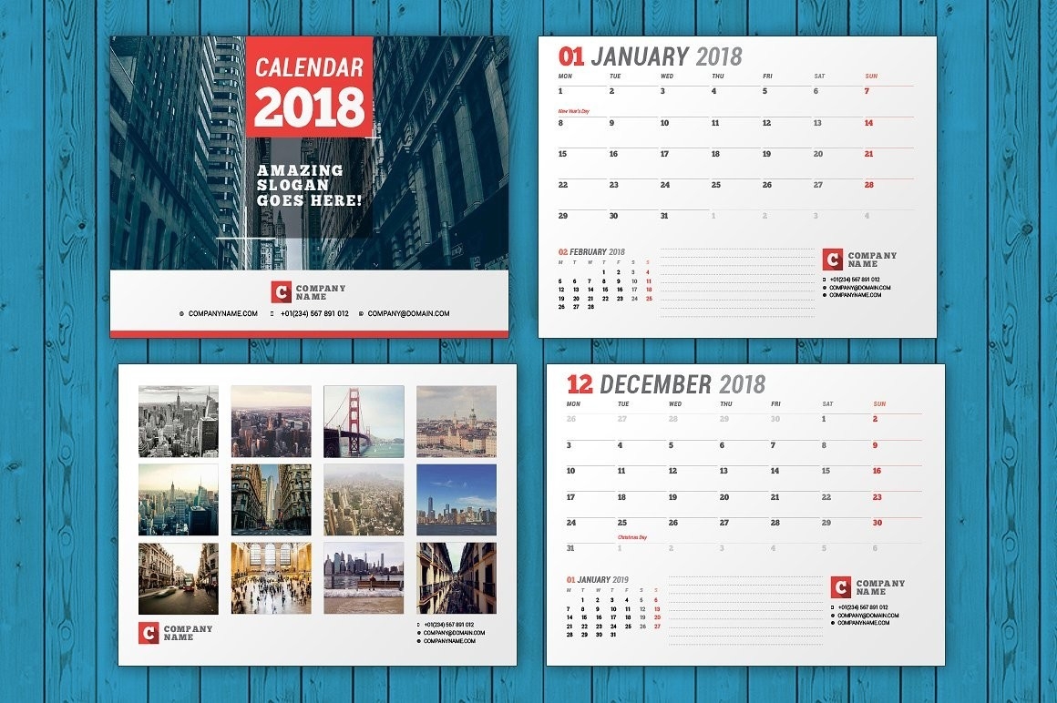 Wall Calendar 2018 Wc037 1 Within Calendar Template Indesign-Indesign Calendar Template Free