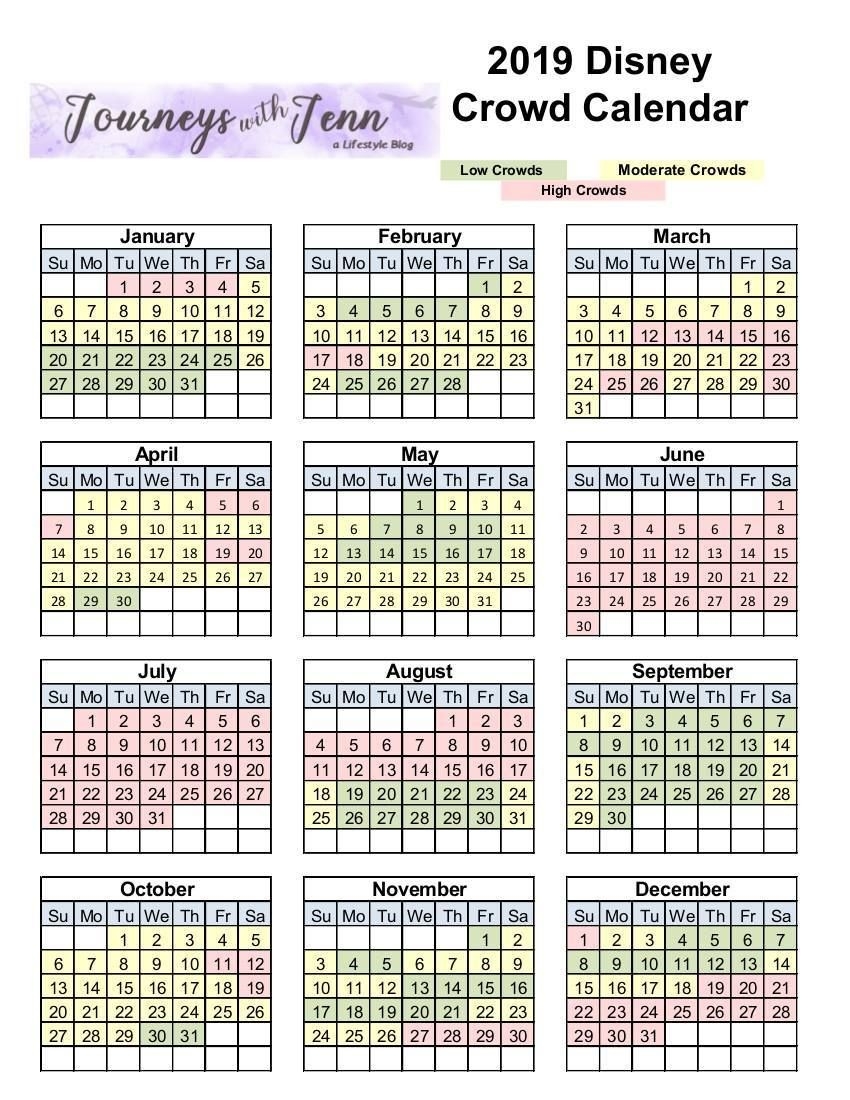 Walt Disney World Crowd Calendar: Plan For The Best Week To-January 2020 Disney Calendar