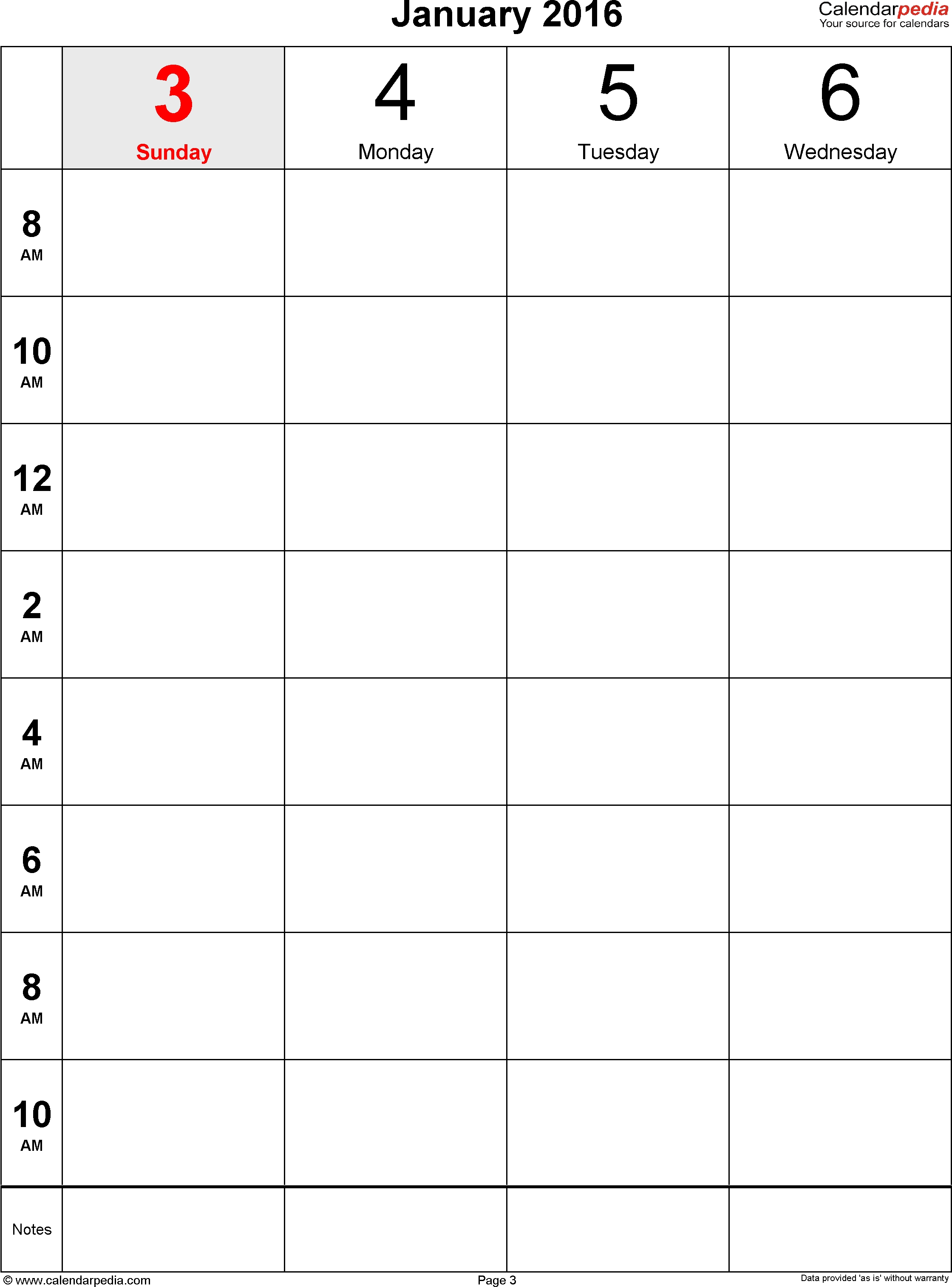 Weekly Calendar 2016 For Word - 12 Free Printable Templates-1 Week Blank Calendar Printable