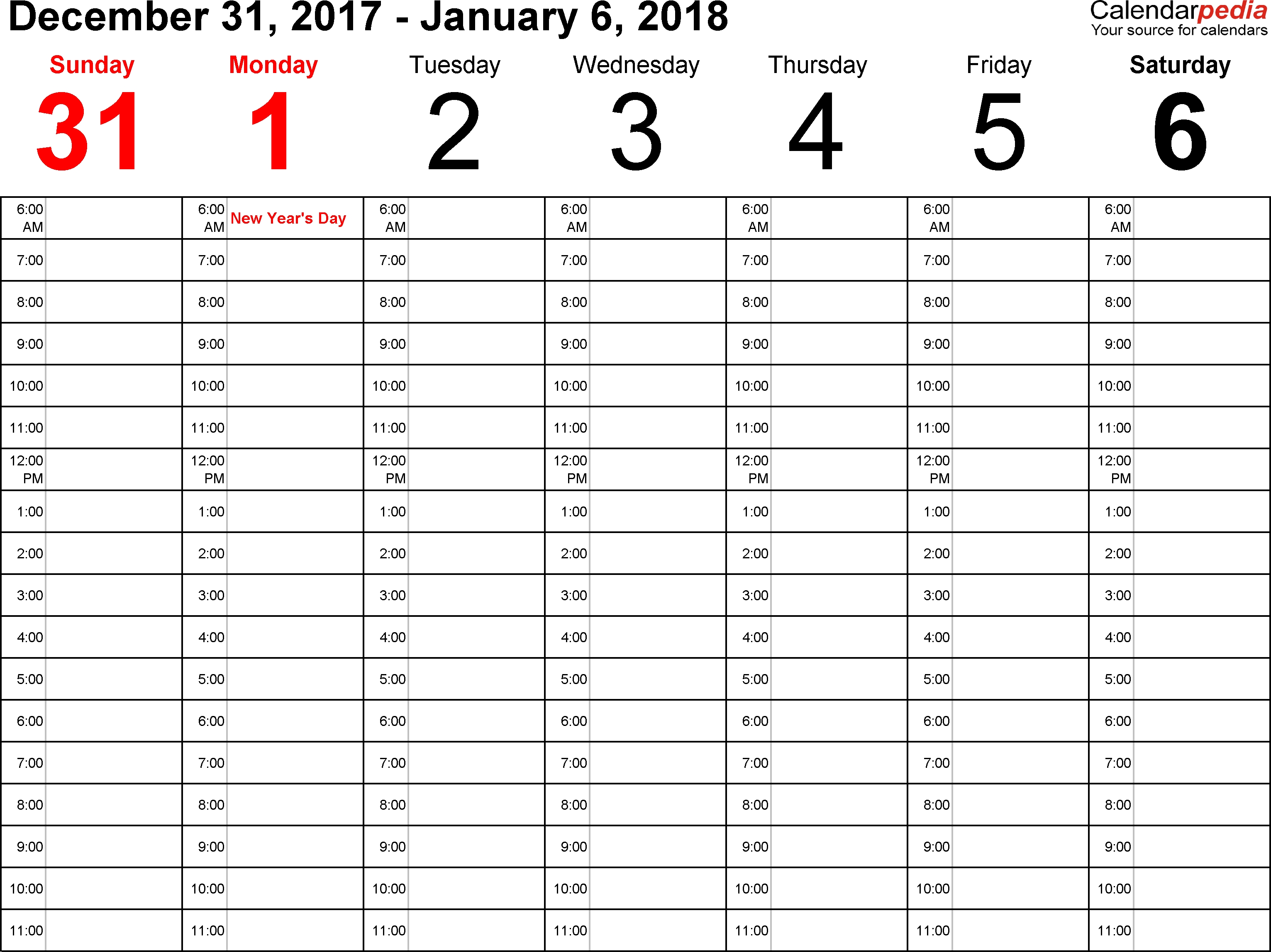 Weekly Calendar 2018 For Word - 12 Free Printable Templates-1 Week Blank Calendar Printable