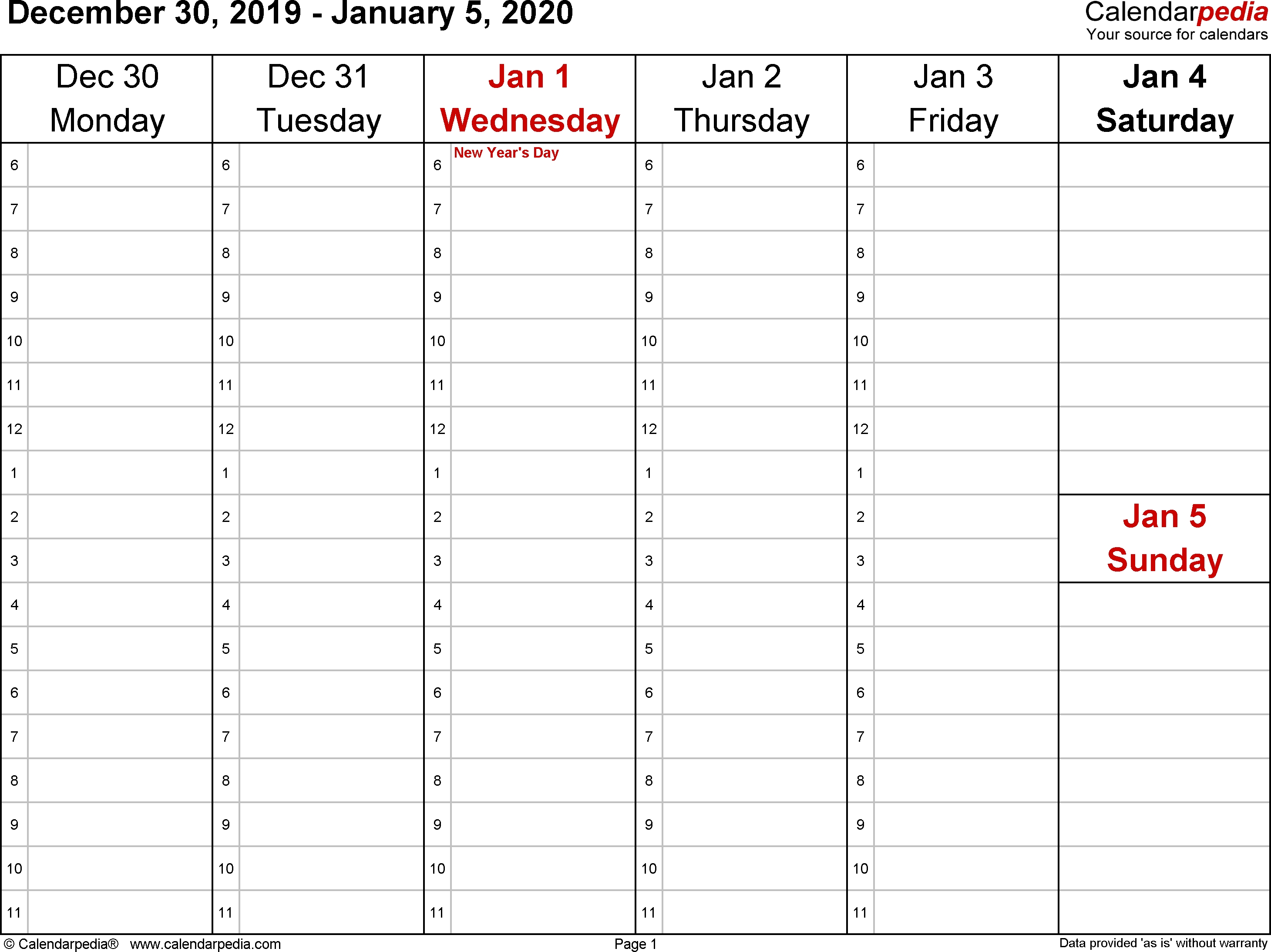 Weekly Calendar 2020 For Word - 12 Free Printable Templates-2 Page Calendar Template 2020