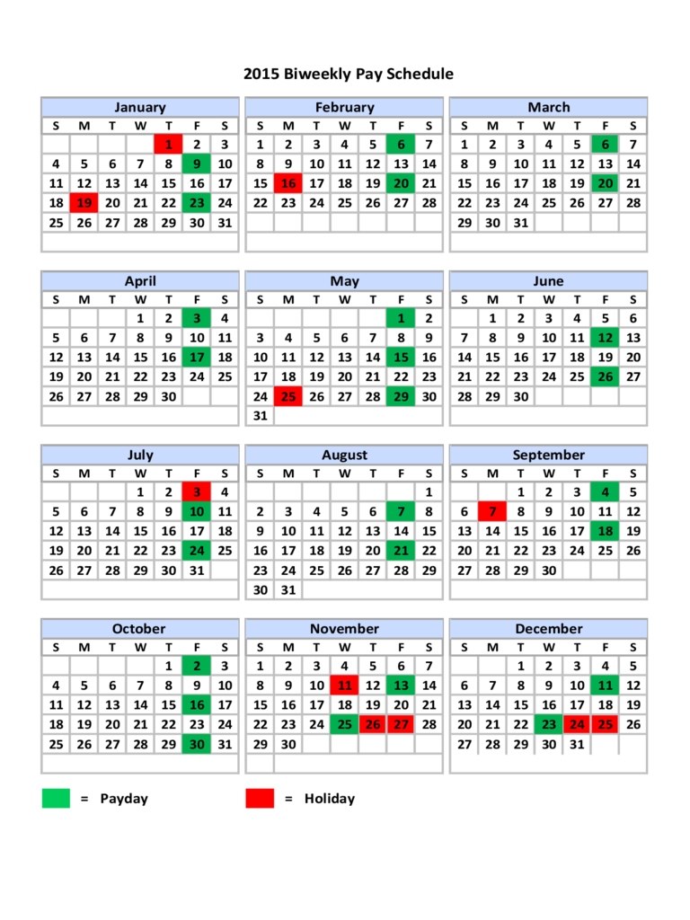 Bi Week Friday Payroll Schedule 2020 Template Calendar Template Printable