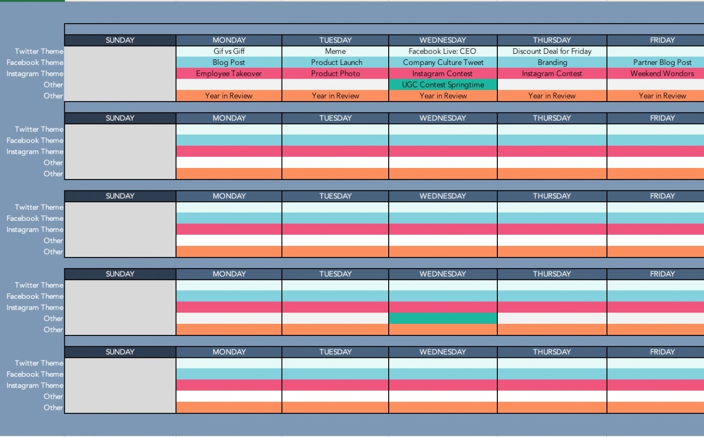 036 Template Ideas Social Media Posting Schedule Unique-Blog Post Schedule Template 2020