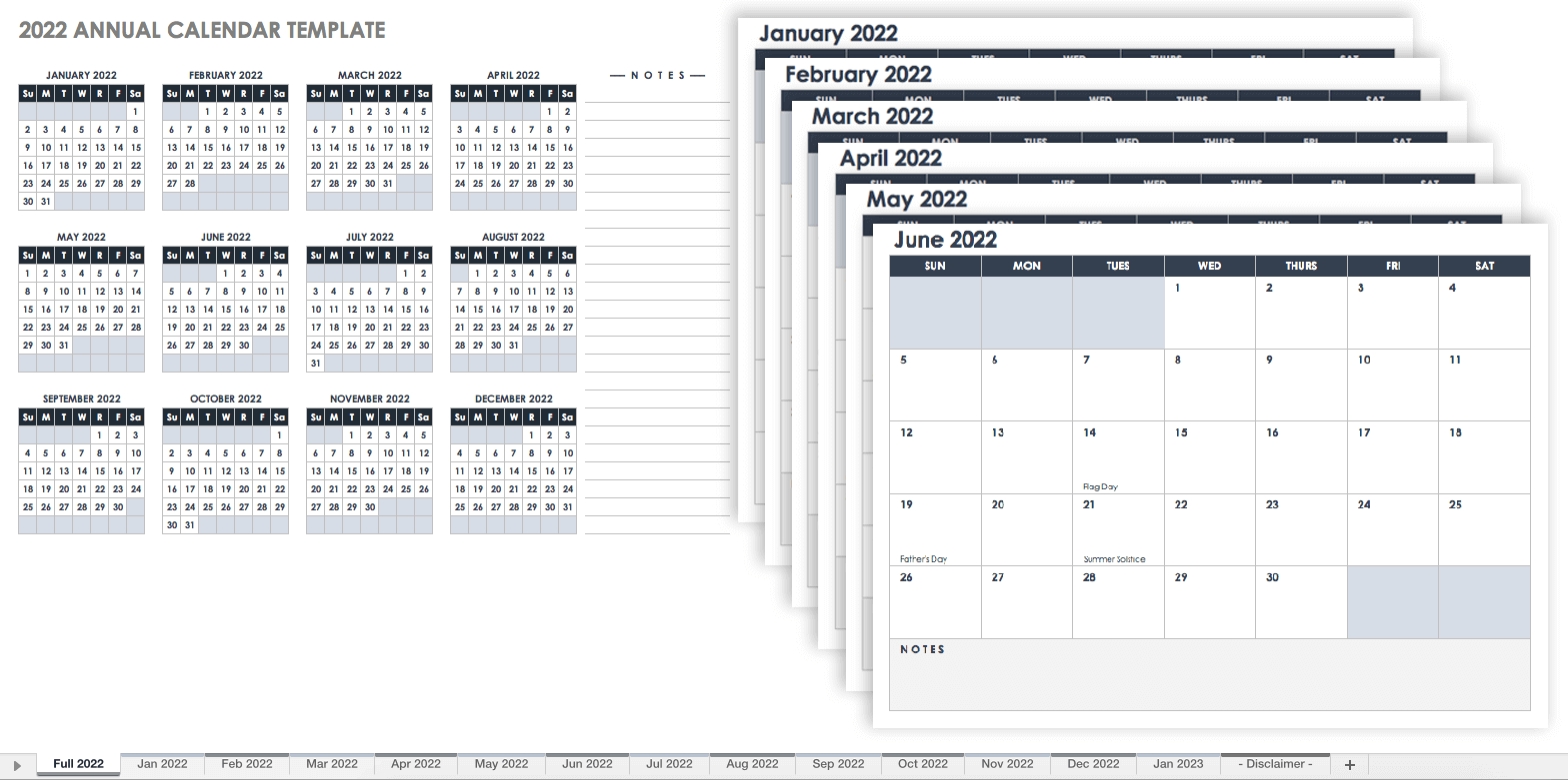 15 Free Monthly Calendar Templates | Smartsheet-4 Month Calendar 2020 Template