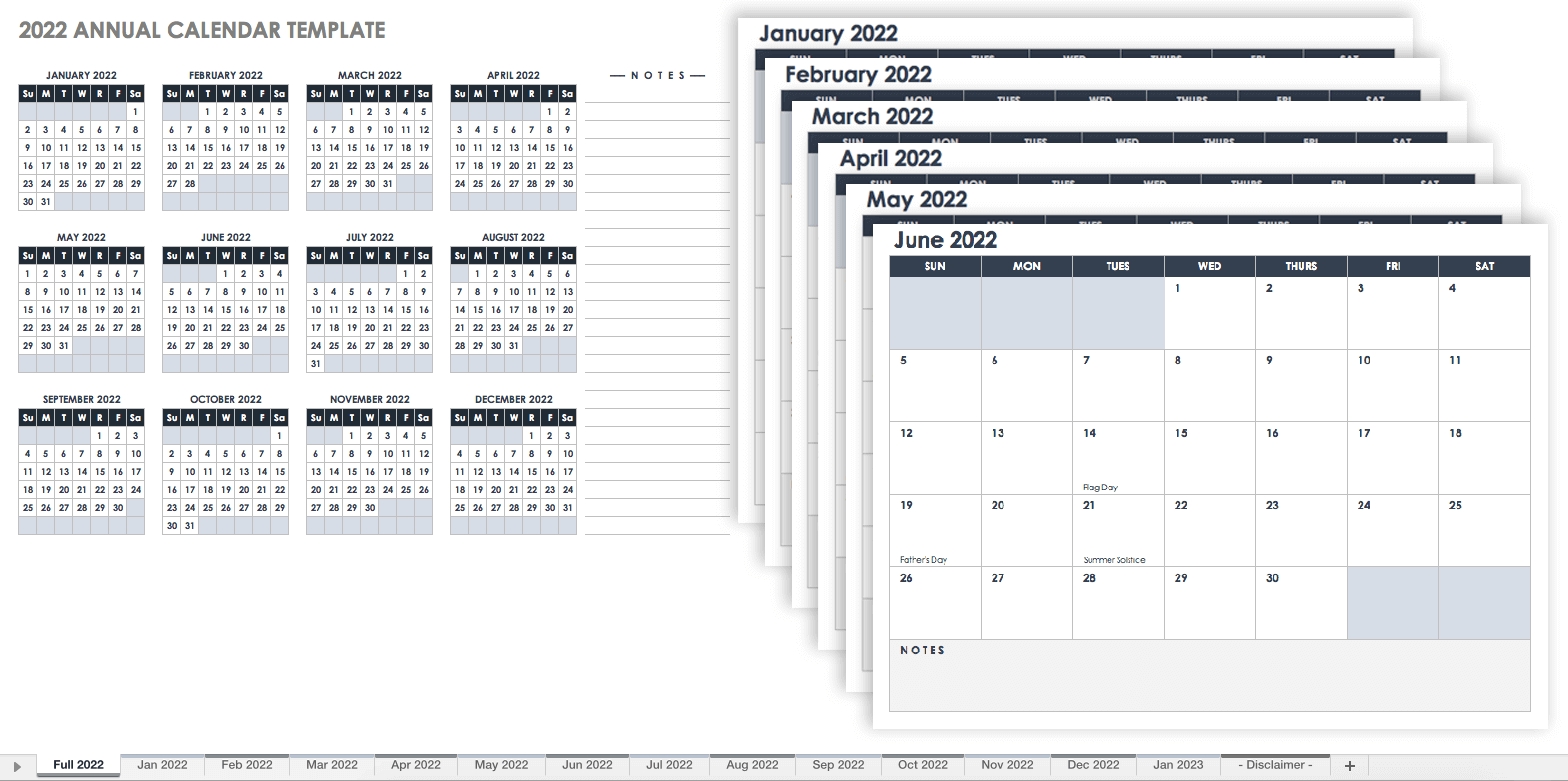 15 Free Monthly Calendar Templates | Smartsheet-Monthly Calendar Google Sheets