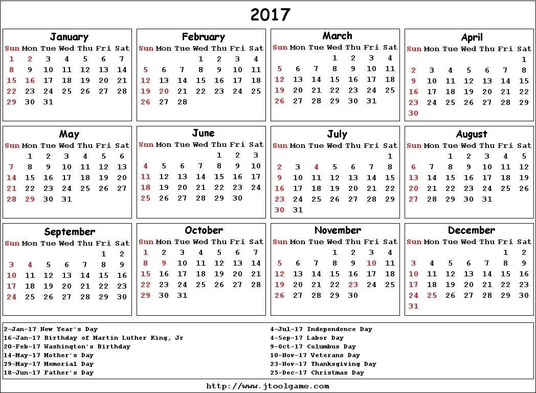 2017 Calendar Vertex | Printable Calendar Template, Blank-Calendar Templates By Vertex