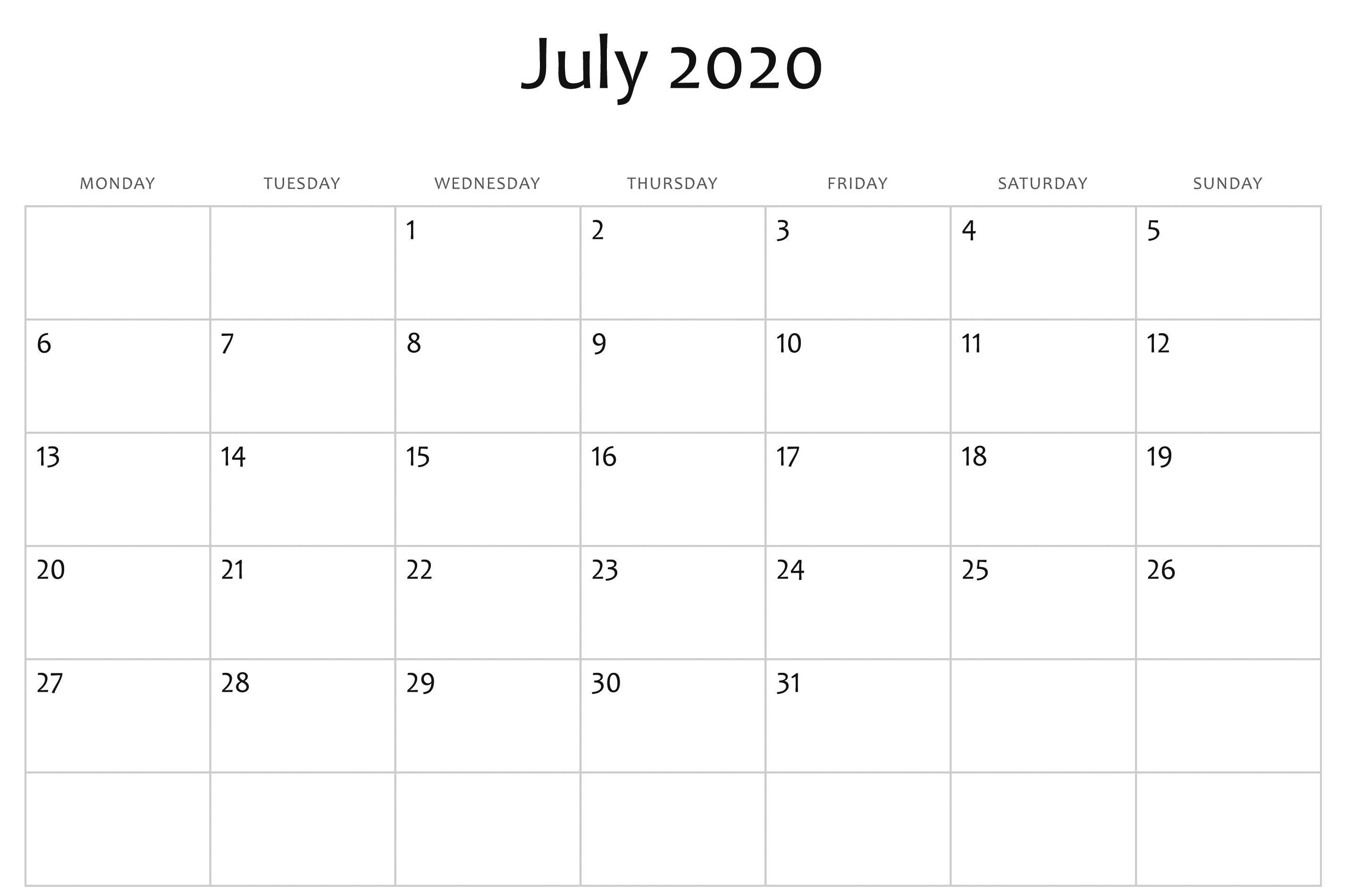 2020 Calendar Word Template - Wpa.wpart.co-Microsoft Word Template 2020 Calendar