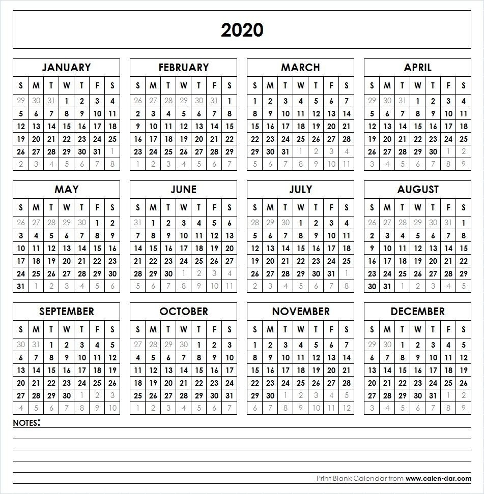 2020 Printable Calendar | Yearly Calendar Template, Calendar-4 Month Calendar 2020 Template