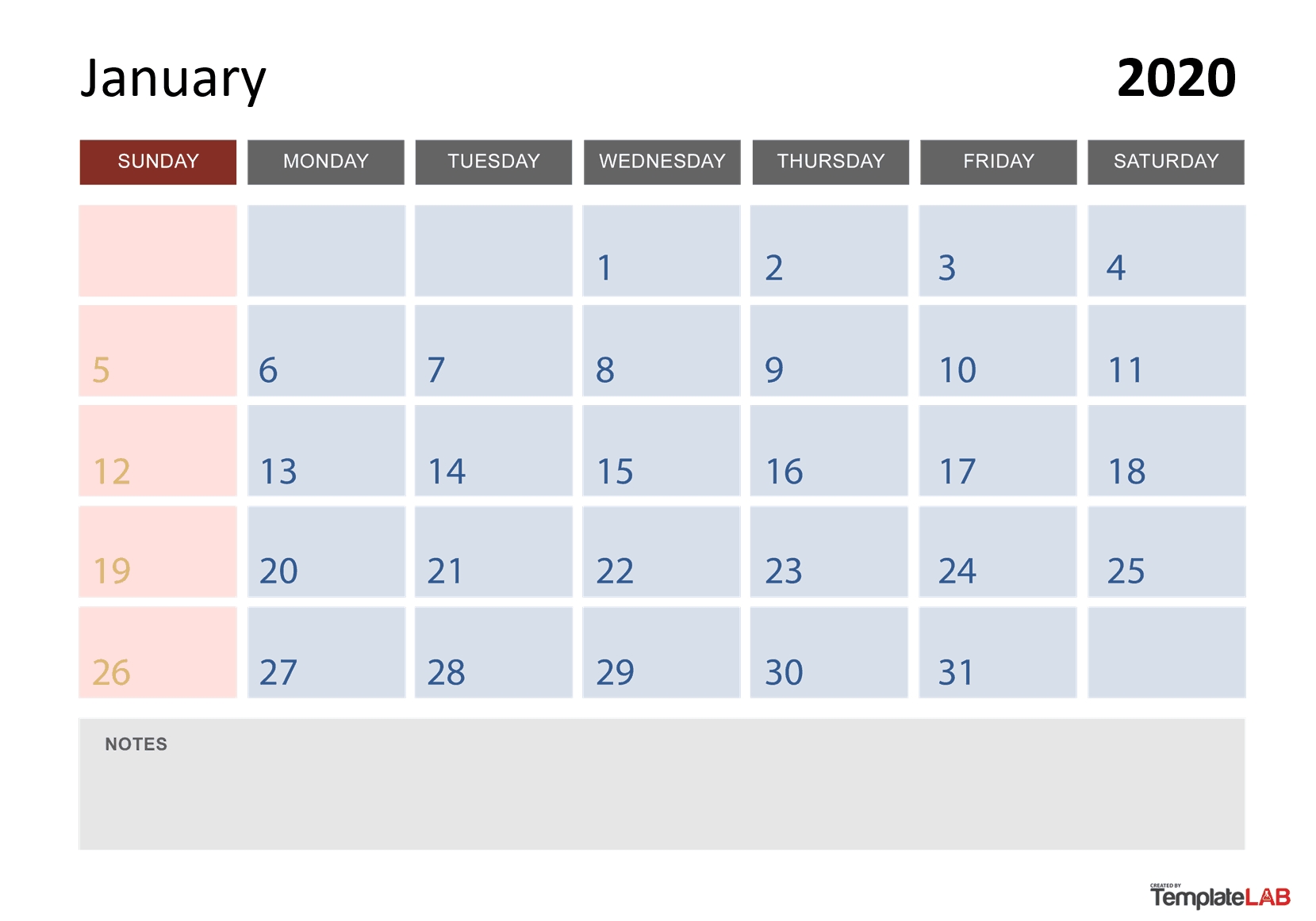 Printable Planner Template 2020