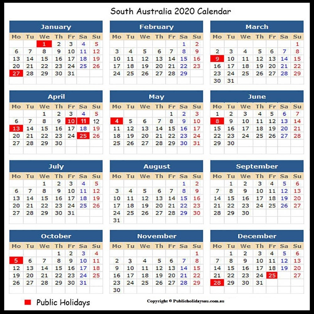 2020 Public Holidays Sa-S A Public Holidays 2020